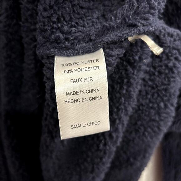 Jane and Bleecker Navy Plush Pullover Sz S - Picture 4 of 4